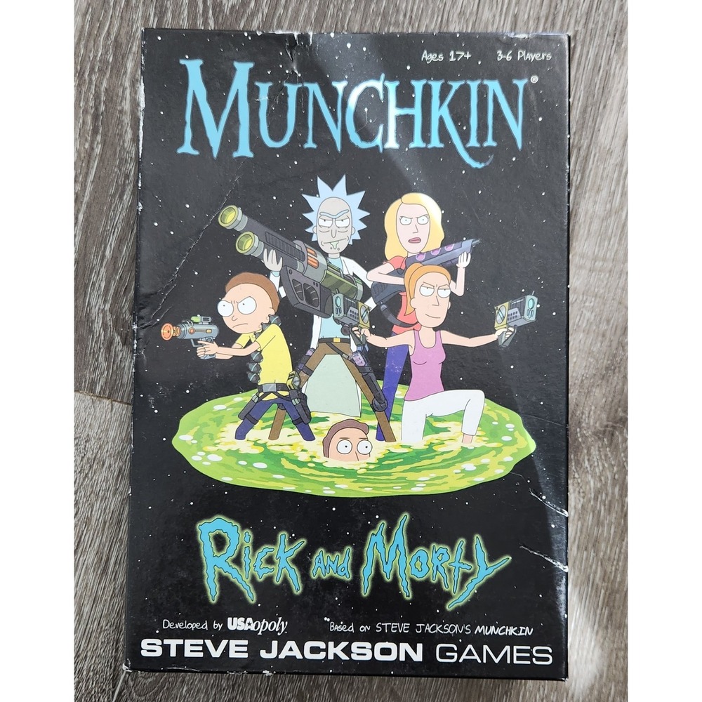 Munchkin Rick and Morty Card Game USAopoly Steve Jackson Games Adult Swim 3-6 P